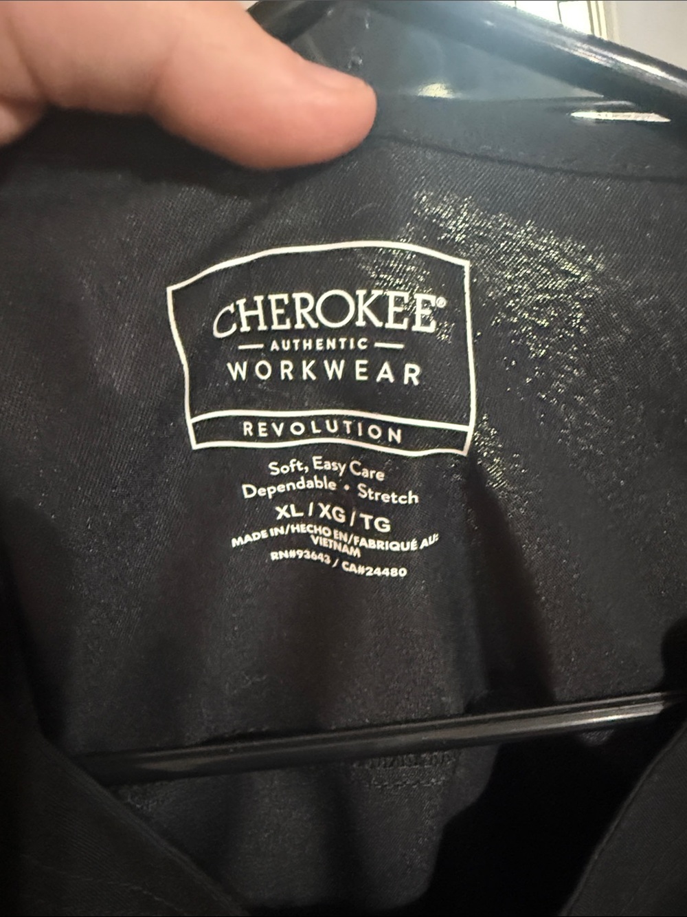 Cherokee Black Long Sleeve Workwear jacket